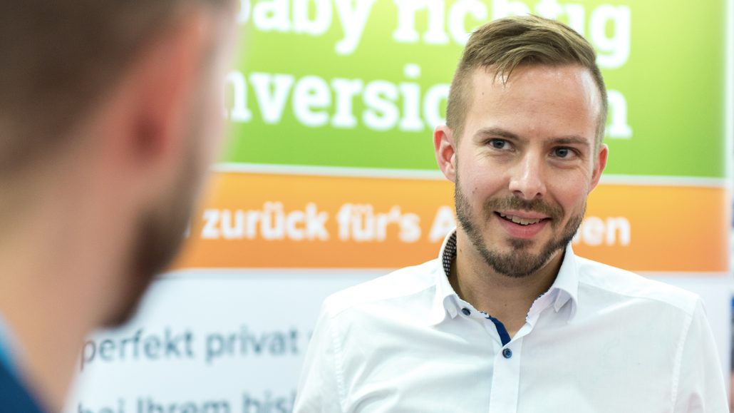 Christoph Huebner auf der BabyWelt in München