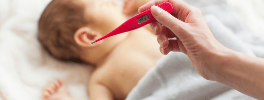 Infografik zu Scharlach-Symptomen bei Kindern